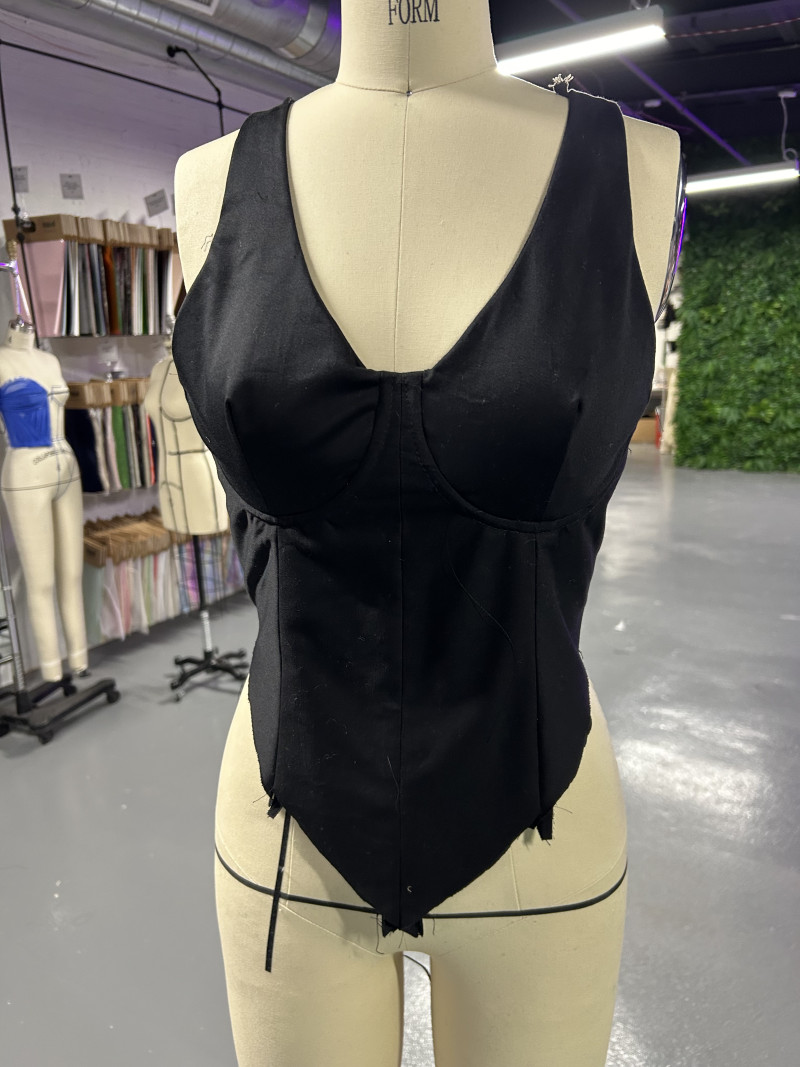How To Gather the Front and Back Skirt pattern Pieces using the Cotton Sateen Lining Fashion Fabric for the Valentina V-Waist Dress Free Sewing Pattern by Mood Fabrics.