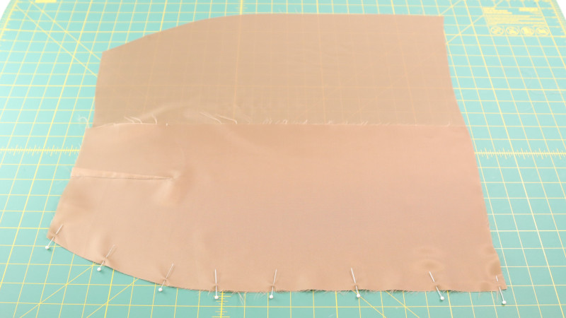 How To Sew Front and Back Together at The Side Seams of The Skirt For The Ava Mini Skirt in Bemberg Lining Fashion Fabric