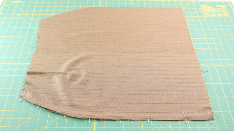 How To Sew Front and Back Together at The Side Seams of The Skirt For The Ava Mini Skirt in Striped Suiting Fashion Fabric