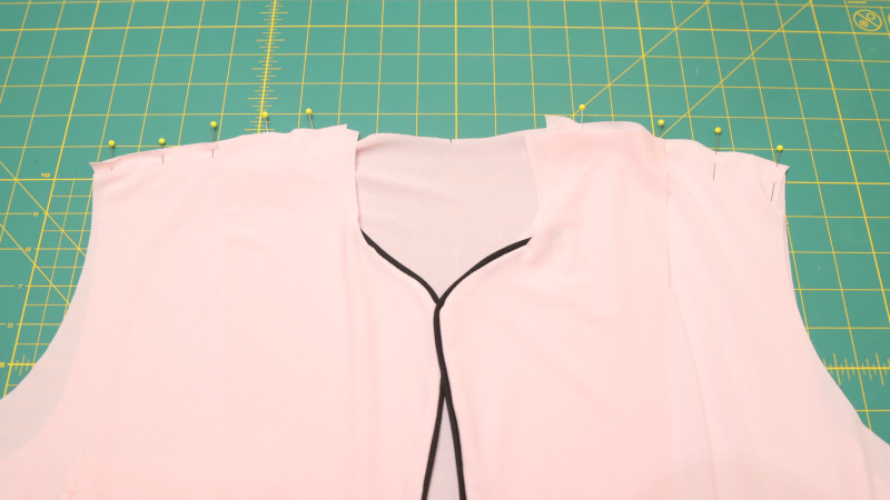 Join front and back by sewing at the shoulder seams.