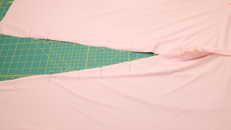 Sew the front and back of the pants together around the inseam.