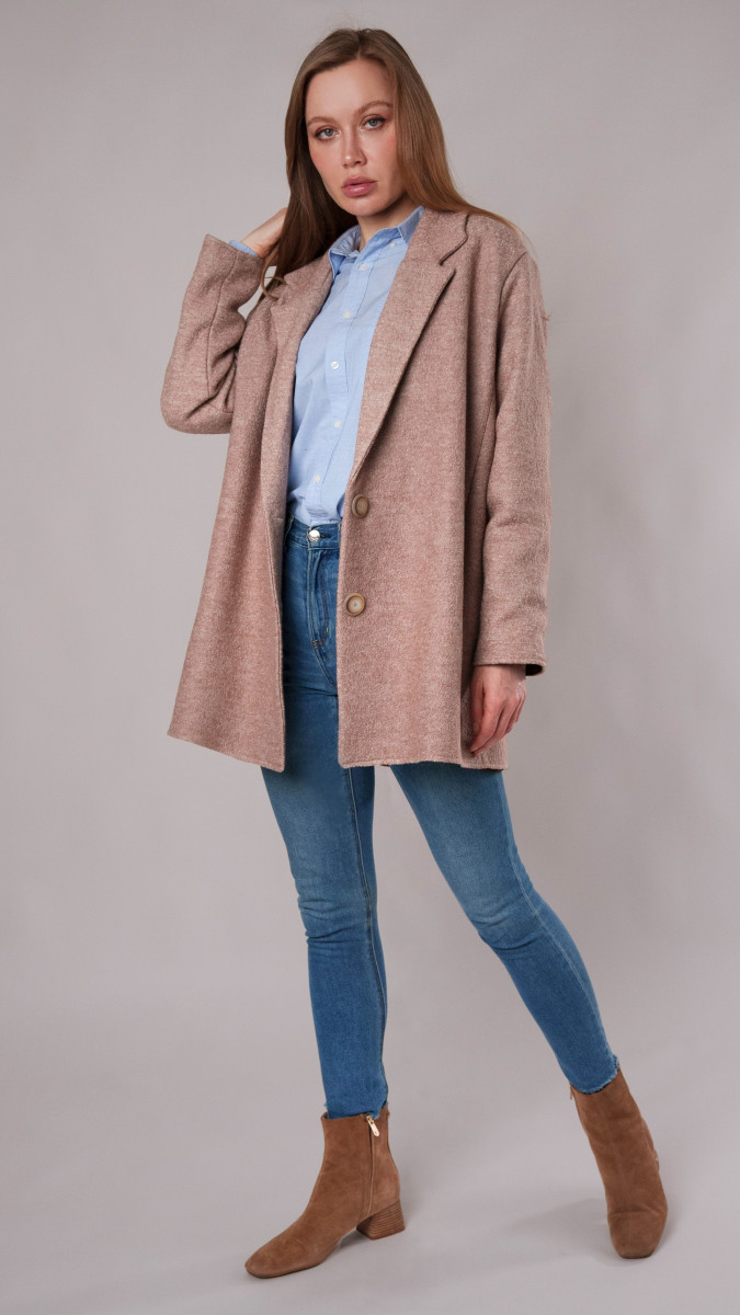 Bergen Coat Free Sewing Pattern - Model Photo - Ketil Boiled Wool Coating - MDF423 - Mood Fabrics Sewciety Blog