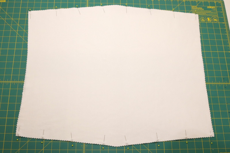 Sew the foldover pieces together at the side seams.