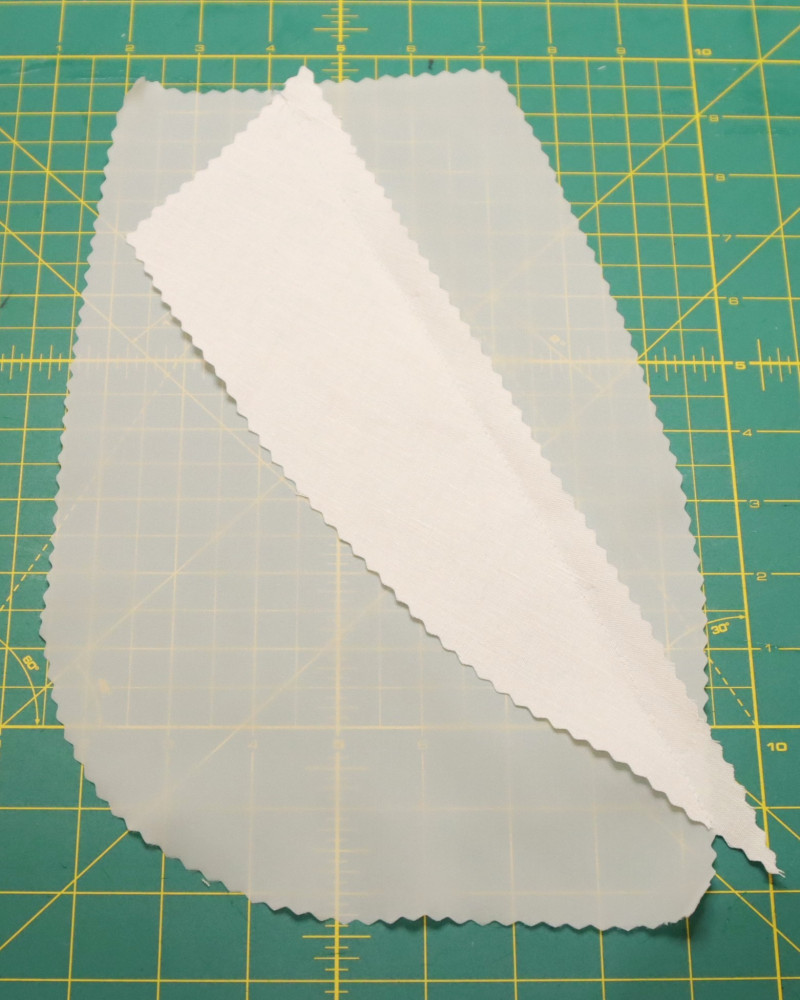 Sew the facing onto the pocket.