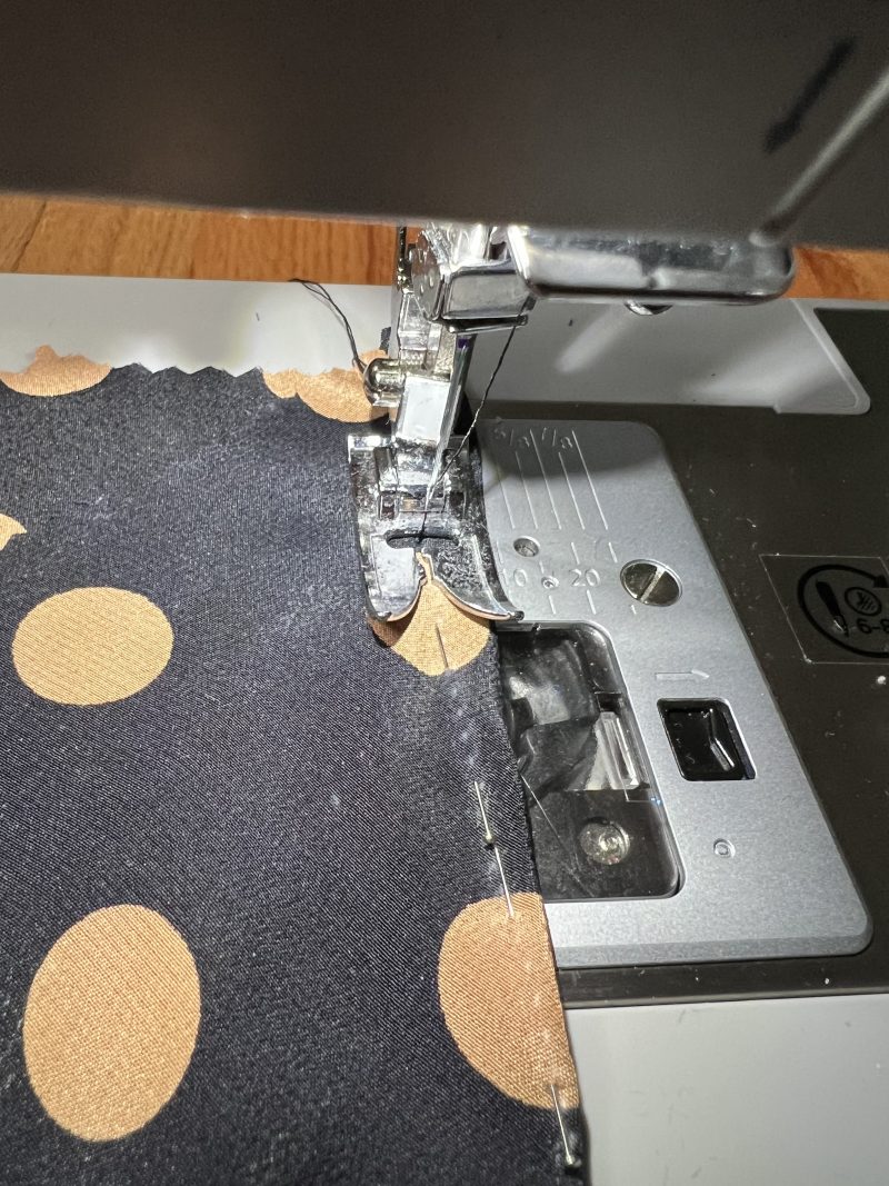 How to sew the darts on each side of the front bodice.