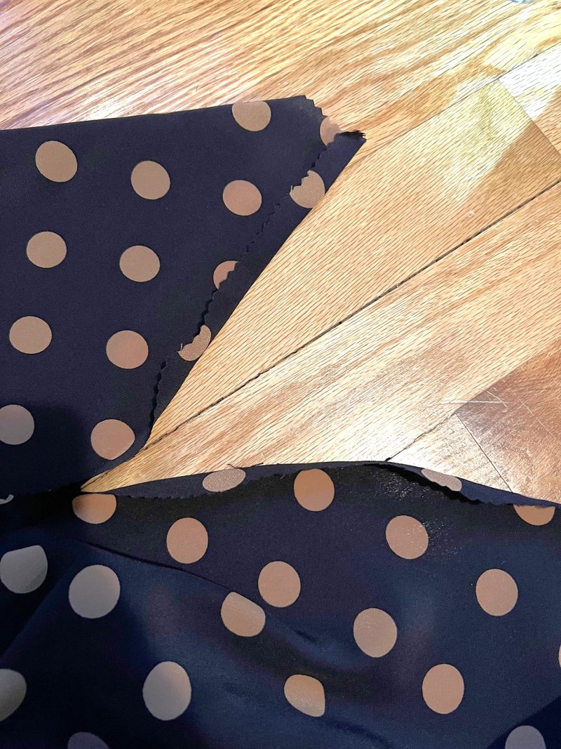 How to open the basting stitches for the zipper at the side seam.