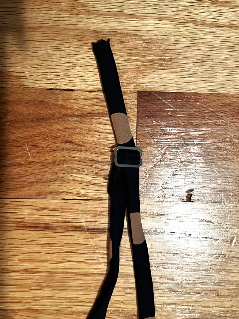 How to insert the straps into the metal sliders