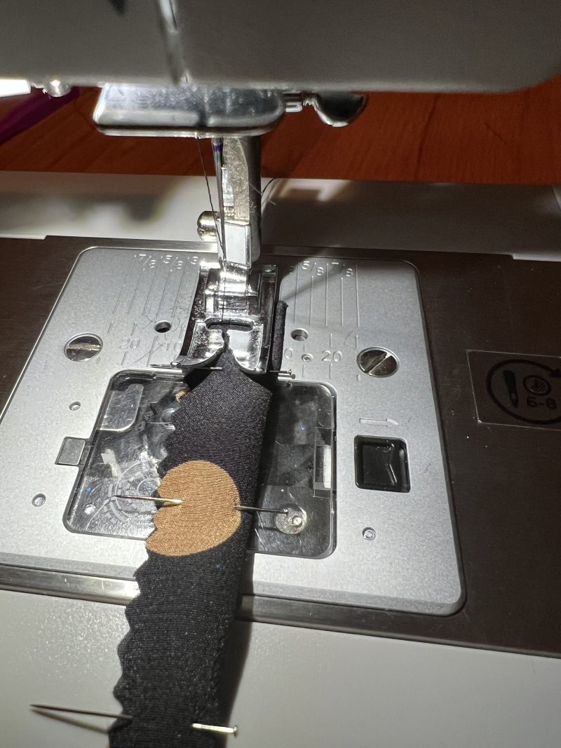 How to sew the strap piece right sides together