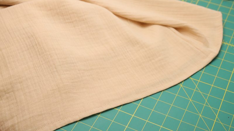 How to sew the hem at the bottom of the dress