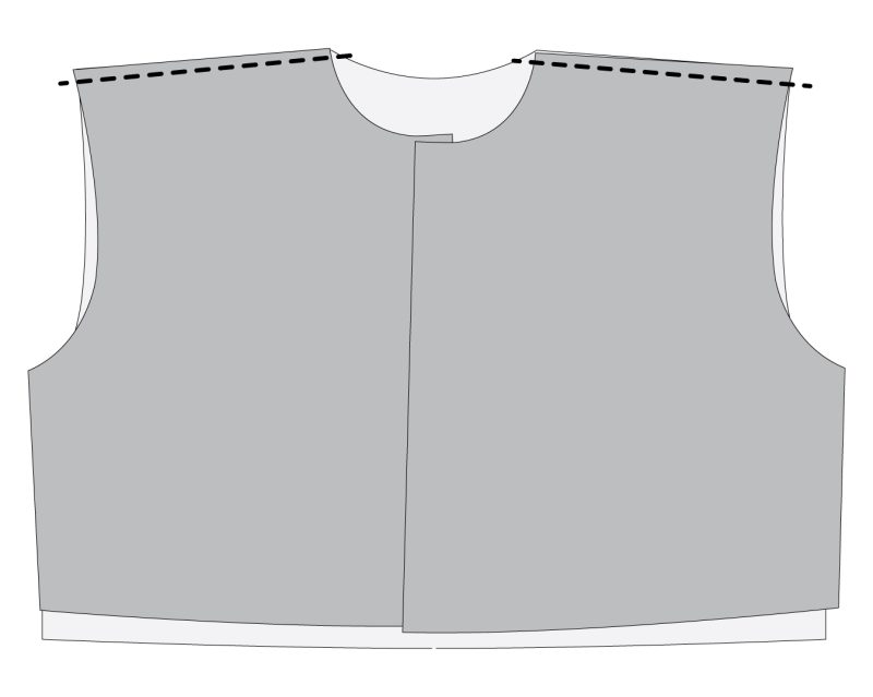 How to sew the front and back at the shoulder seams
