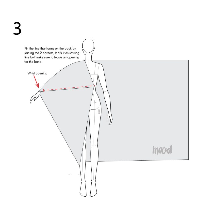 How to attach the top and bottom corners at the back right waist