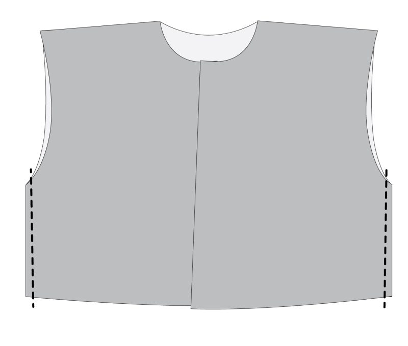 How to sew the front and back together at the side seams