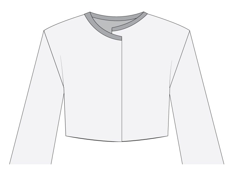 How to sew the binding around the neckline