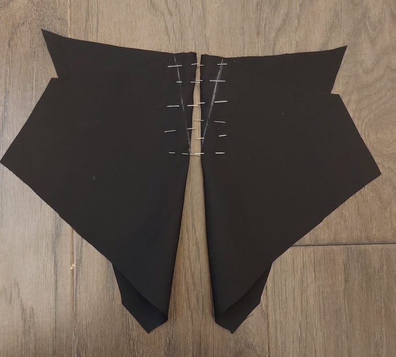 How to Pin Darts for sewing with Rayon Batiste Fashion Fabric - MDF449 - Tropea High Slit Slip Dress Free Sewing Pattern - Mood Fabrics Sewciety Blog