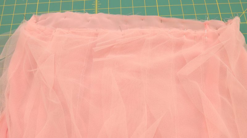 How To Pin Sew Lining Shell Together - Soft Nylon Tulle Fashion Fabric - MDF452 - Roslyn Ruffled Midi Skirt Free Sewing Pattern - Mood Fabrics Sewciety Blog