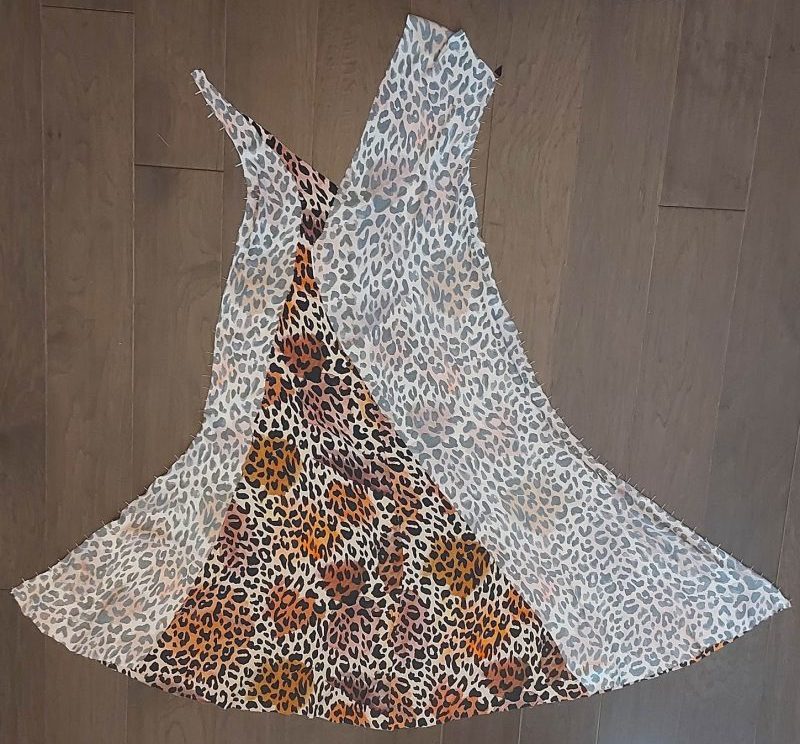 How To Sew French Seam Sides Step Two - Rayon Challis Fashion Fabric - MDF449 - Tropea High Slit Slip Dress Free Sewing Pattern - Mood Fabrics Sewciety Blog
