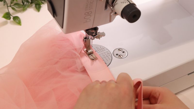 How To Sew Serge Waistband On Waistline Skirt - Soft Nylon Tulle Fashion Fabric - MDF452 - Roslyn Ruffled Midi Skirt Free Sewing Pattern - Mood Fabrics Sewciety Blog