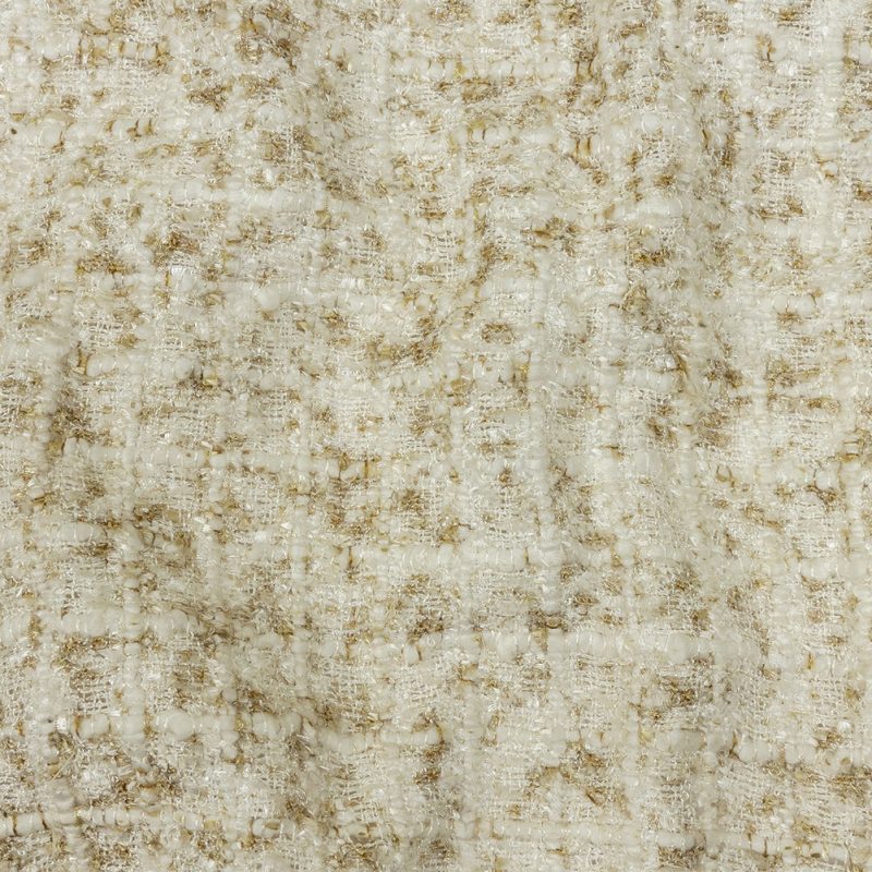 Newcastle Beige and White Viscose and Acrylic Chenille Tweed - Mood Fabrics - Item Number 420714- Perfect for Transitional Sewing Patterns