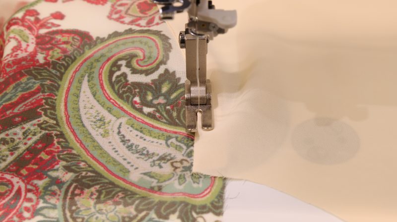 How To Understitch Side Seam Pockets - Polyester-Double-Georgette-Mimosa-Collection - Baratti Blouson Dress - MDF457 - Mood Fabrics Sewciety Blog Under stitch pocket to seam allowance.