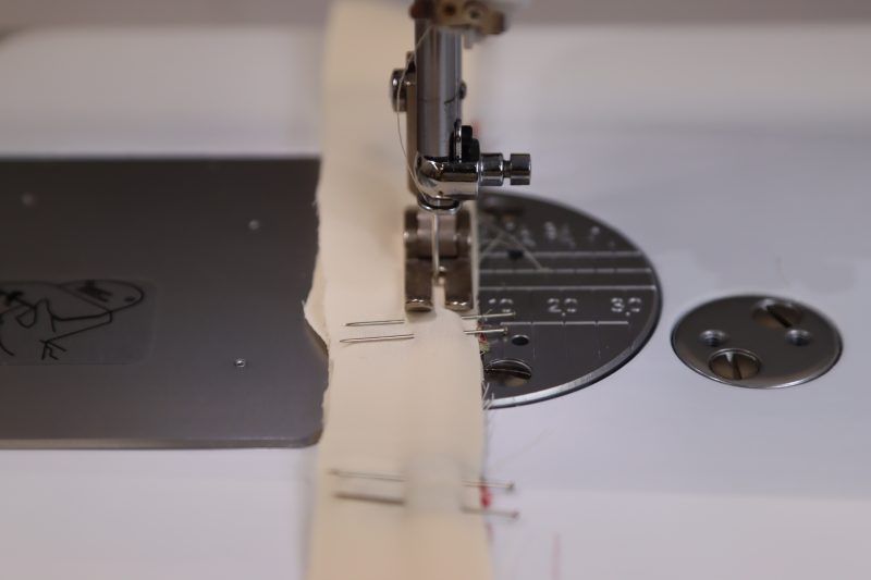 How To Sew Loop Placket Seam Allowance - Polyester-Double-Georgette-Mimosa-Collection - Baratti Blouson Dress - MDF457 - Mood Fabrics Sewciety Blog Sew with ¼ inch seam allowance.
