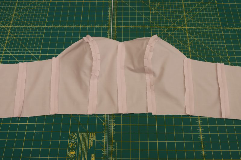 How To Sew Bodice Lining Pieces - Pima Cotton Broadcloth - Mood Fabrics - Glinda Gown Free Sewing Pattern Tutorial - MDF463 - Mood Fabrics Sewciety Blog - Sew bodice lining pieces right sides together.