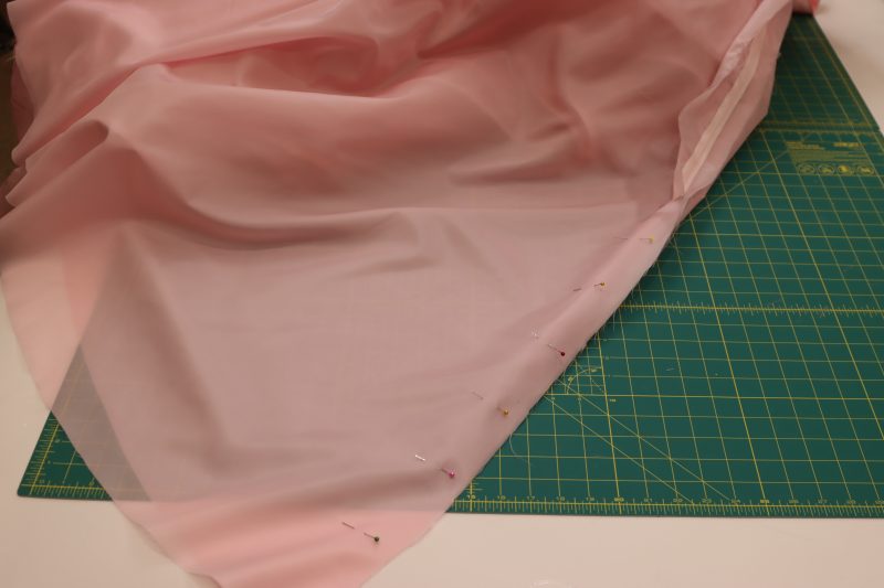 How To Sew Lining Shut Under Zipper - Lining - Mood Fabrics - Glinda Gown Free Sewing Pattern Tutorial - MDF463 - Mood Fabrics Sewciety Blog - Sew the lining shut under the zipper.
