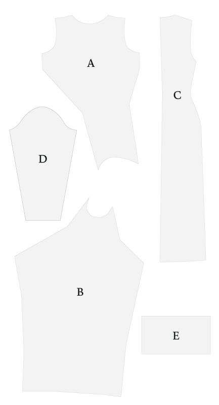 Nob Hill Draped Midi Dress Free Sewing Pattern MDF458 Pattern Pieces Mood Fabrics Sewciety Blog