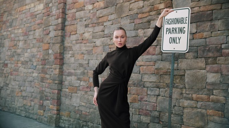 Draped Midi Dress