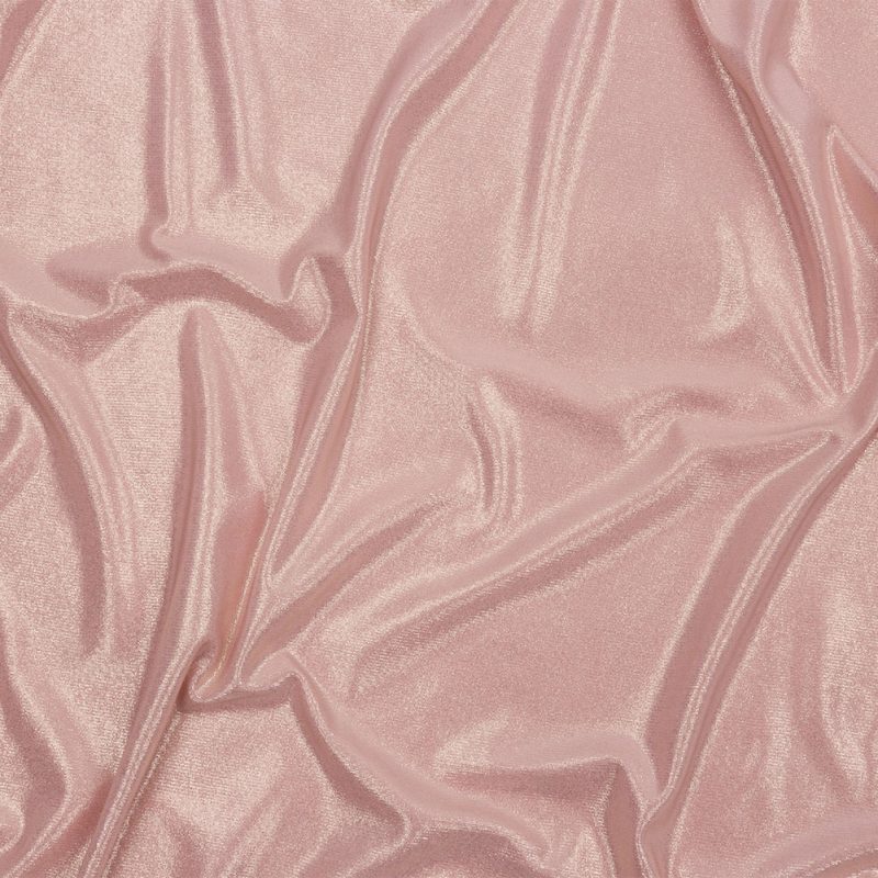 Material for sewing very own Halloween costume ideas. Foiled ITY Interlock Knit Pink and Gold Gaby Collection Fashion Fabric Material for Rosalina Bodycon Dress free sewing pattern costume ideas. Shop Mood Fabrics for your halloween costume making supplies.