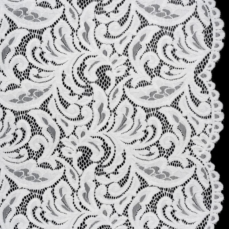 Material for sewing very own Halloween costume ideas. Stretch Re-Embroidered Lace with Finished Edges Fashion Fabric Material for Lumiere Strapless Dress free sewing pattern costume ideas. Shop Mood Fabrics for your halloween costume making supplies.