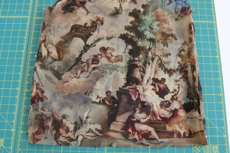 How To Pin Sew French Side Seams - Silk Organza - Mood Fabrics - Firenze Blouse Trousers Free Sewing Pattern Tutorial - MDF464 - Mood Fabrics Sewciety Blog - Pin and sew the first side seam allowance into a new seam to create the French seam.