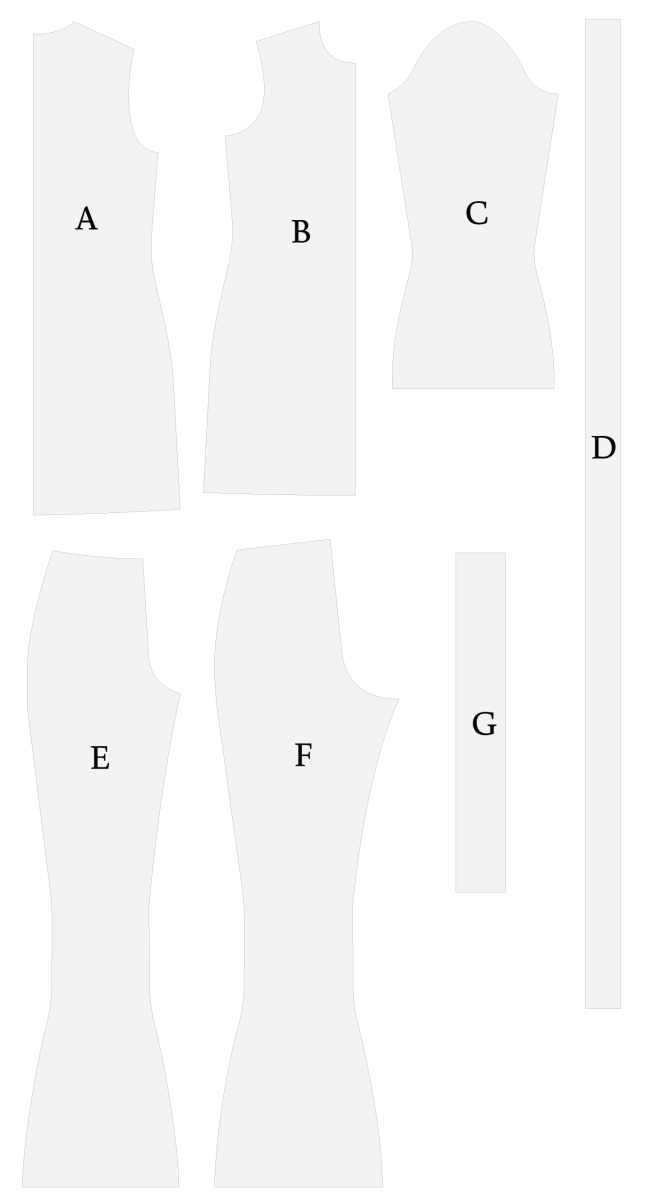 Raleigh Loungewear Set Free Sewing Pattern - Pattern Pieces - Mood Fabrics Sewciety Blog - Free Sewing Pattern MDF470