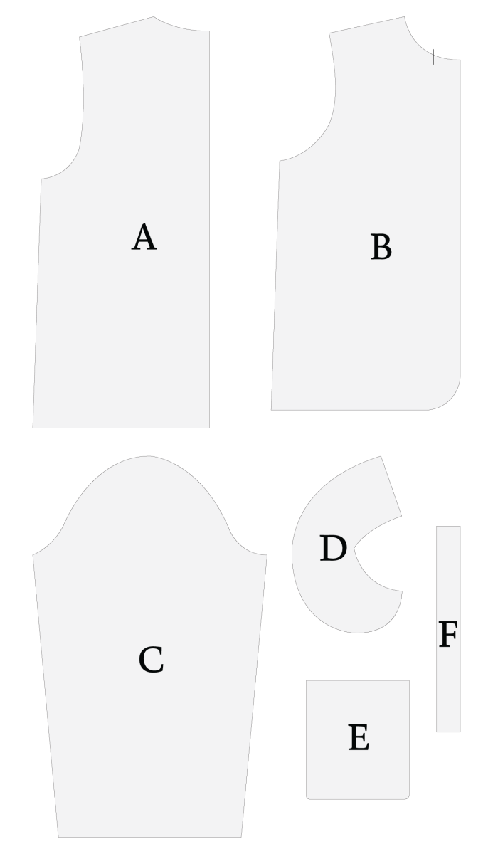 Coeur d'Alene Coat Free Sewing Pattern - Pattern Pieces - Mood Fabrics Sewciety Blog - Free Sewing Pattern MDF472