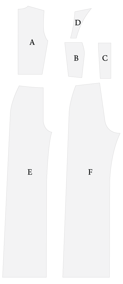 Ketchum Jumpsuit Free Sewing Pattern - Pattern Pieces - Mood Fabrics Sewciety Blog - Free Sewing Pattern MDF473
