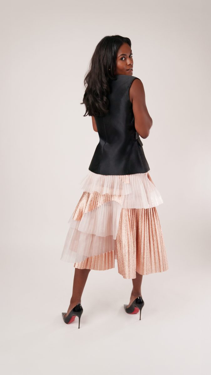 Nolita Vest and Skirt Free Sewing Pattern - Model Photos - Mood Fabrics Sewciety Blog - Free Sewing Pattern MDF465