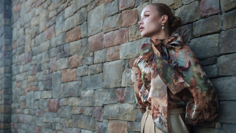 Firenze Blouse and Trousers Free Sewing Pattern - Model Photos - Mood Fabrics Sewciety Blog - Free Sewing Pattern MDF464