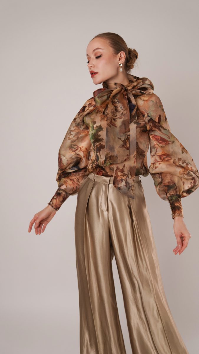 Firenze Blouse and Trousers Free Sewing Pattern - Model Photos - Mood Fabrics Sewciety Blog - Free Sewing Pattern MDF464
