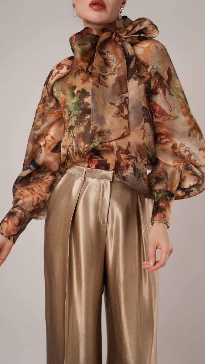 Firenze Blouse and Trousers Free Sewing Pattern - Model Photos - Mood Fabrics Sewciety Blog - Free Sewing Pattern MDF464