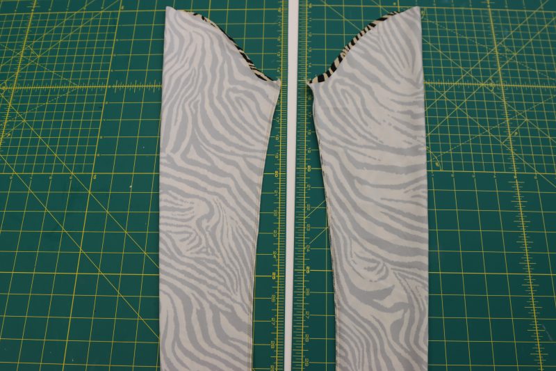 How To Serge Sleeve Seams - Interlock Knit - Mood Fabrics - Soho Maxi Slip Dress Free Sewing Pattern Tutorial - MDF474 - Mood Fabrics Sewciety Blog - Serge the sleeve seams together except for the 4 inch gap at the bottom.