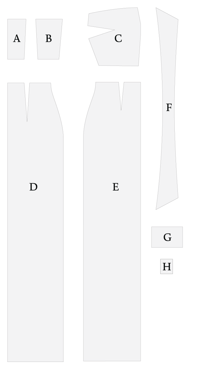 Verona Sheath Gown Free Sewing Pattern - Pattern Pieces - Mood Fabrics Sewciety Blog - Free Sewing Pattern MDF481