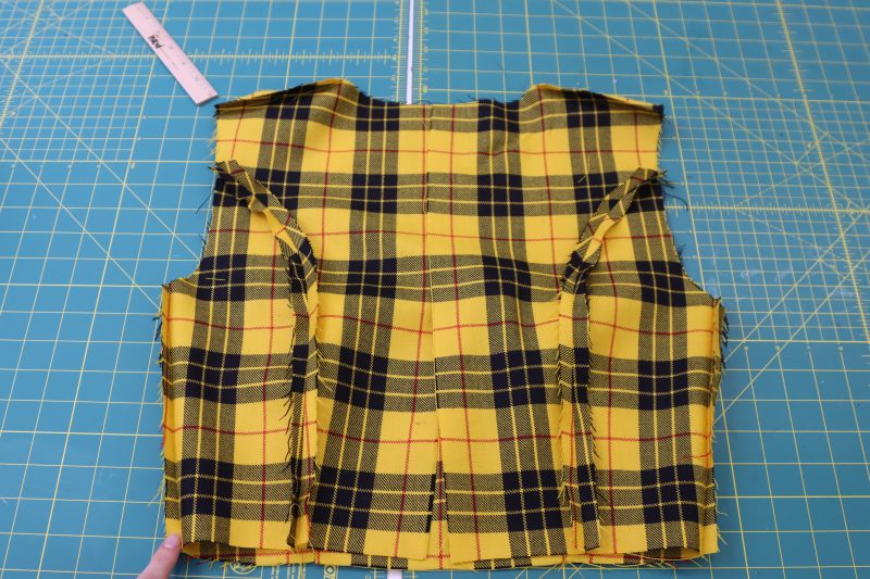 How To Sew Shoulder And Side Seams - Virgin Wool Twill - Mood Fabrics - Silverstone Mini Dress Free Sewing Pattern Tutorial - MDF489 - Mood Fabrics Sewciety Blog - Sew the shoulder and side seams together.