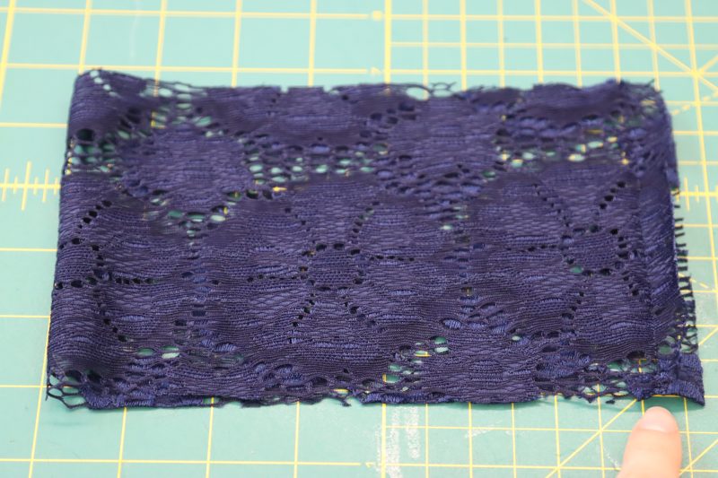 How To Sew Collar - Stretch Crochet Lace - Mood Fabrics - Altena Blouse Free Sewing Pattern Tutorial - MDF491 - Mood Fabrics Sewciety Blog - Sew the collar into a closed loop.