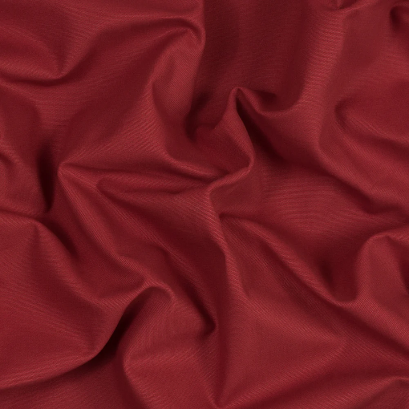 Cotton Canvas - Sierra Red - Hilma Collection fabric perfect for Free Valentine's Day Sewing Projects such as the Fawn Mini Dress Sewing Pattern free PDF download from Mood Fabrics Sewciety Blog.