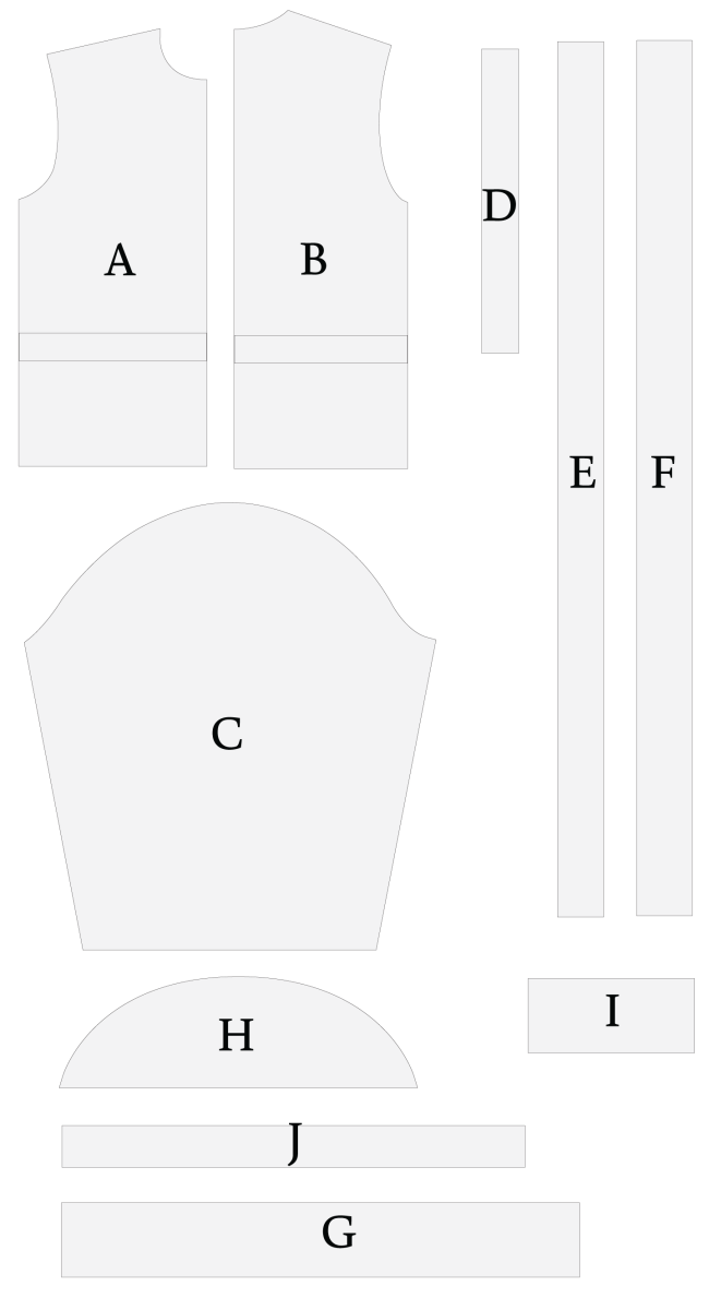 Bayport Blouse Free Sewing Pattern - Pattern Pieces - Mood Fabrics Sewciety Blog - Free Sewing Pattern MDF494