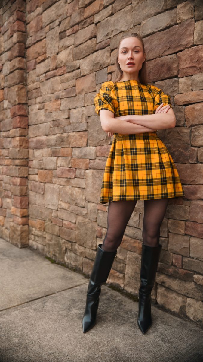 Silverstone Mini Dress Free Sewing Pattern - Model Photos - Mood Fabrics Sewciety Blog - Free Sewing Pattern MDF489