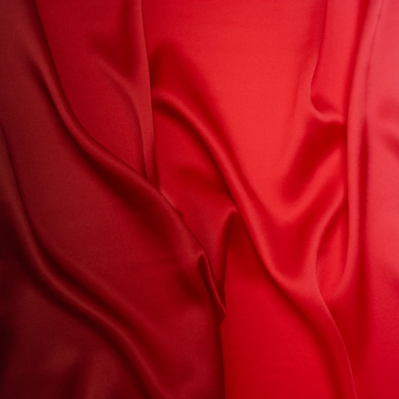 Silk Charmeuse Print 16MM, Made in Italy - Burgundy, Red and Pink Ombre fabric perfect for Free Valentine's Day Sewing Projects such as the Anthea Dress Sewing Pattern free PDF download from Mood Fabrics Sewciety Blog.