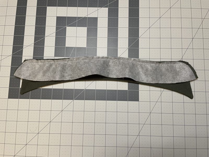 How To Sew Collar Between Collar Stand - Stretch Liverpool Knit - Mood Fabrics - Cove Collared Wrap Top Free Sewing Pattern Tutorial - MDF498 - Mood Fabrics Sewciety Blog - Sew the collar in between the stands.
