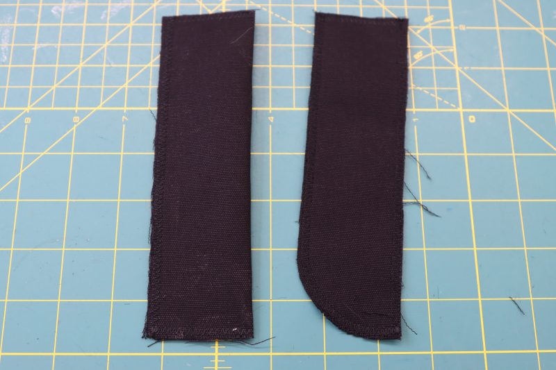 How To Sew Zigzag On Fly Pieces - Cotton Canvas - Mood Fabrics - Clarkston Carpenter Pants Free Sewing Pattern Tutorial - MDF503 - Mood Fabrics Sewciety Blog - Zigzag around the edges of the fly pieces.