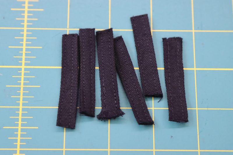 How To Topstitch Belt Loops - Cotton Canvas - Mood Fabrics - Clarkston Carpenter Pants Free Sewing Pattern Tutorial - MDF503 - Mood Fabrics Sewciety Blog - Topstitch over the belt loops.