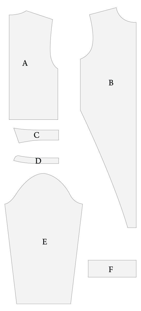 Cove Collared Wrap Top Free Sewing Pattern - Pattern Pieces - Mood Fabrics Sewciety Blog - Free Sewing Pattern MDF498